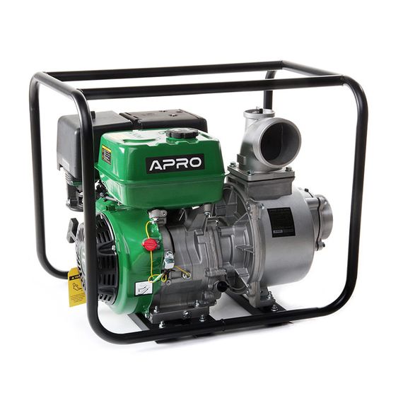 Мотопомпа WP-100 13л.с. 100 м³/ч 25м бензиновая 4-х тактн. APRO | Зображення 1