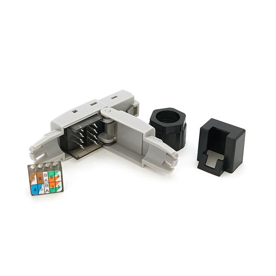 Коннектор RJ-45 быстрого монтажа 8P8C UTP Cat-6 (разборный, безинструментальный) серый, цена за 1 шт | Зображення 4