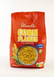 Кукурузные хлопья Vitanella Corn Flakes, 500г, Польша, быстрого приготовления с витаминами и железом