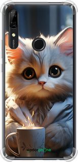 Чохол на Huawei P Smart Z Білий кіт "5646sp-1704-2448"