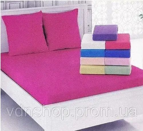 Сиреневая Простынь махровая на резинке с наволочками Anisa  (220х240+30 см) | Зображення 2