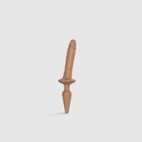 Анальна пробка з дилдо 2в1 Strap-On-Me SWITCH PLUG-IN REALISTIC DILDO Caramel S, діаметр 3,3/2,9 см Sex Aura