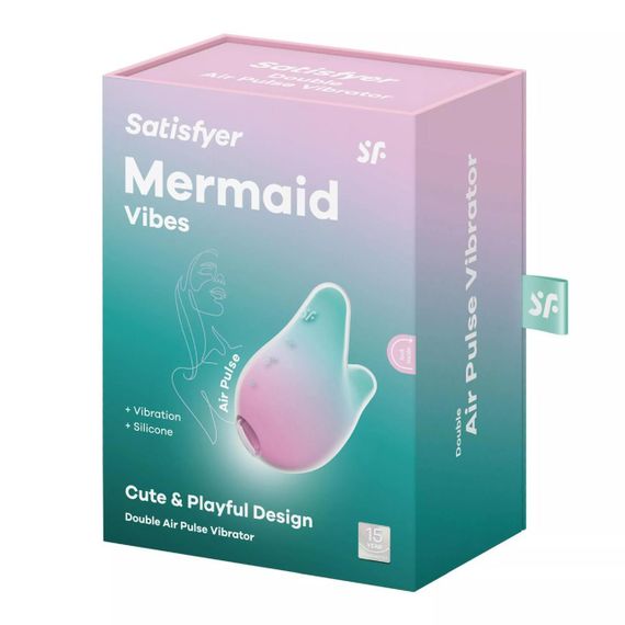 Вакуумний кліторальний стимулятор Mermaid Vibes mint/pink Sex Aura | Зображення 5