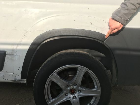 Накладки на арки (4 шт, чорні) ABS-Пластик (2007-2014) для Citroen Jumper 2007-2024 та 2014-2024 рр | Зображення 2