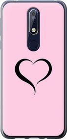 Чехол на Nokia 7.1 Сердце 1 из силикона FCh_083231