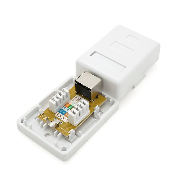 Розетка RITAR FTP 8P8C RJ45 1 порт Cat-6, накладна біла | Зображення 2