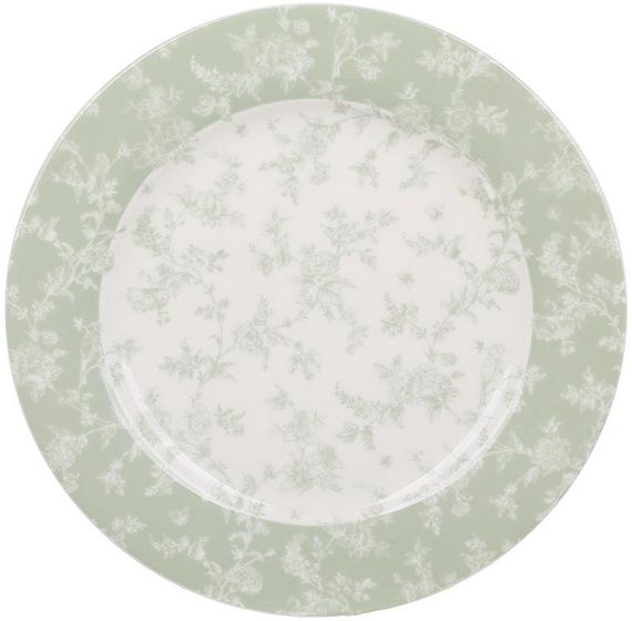 Набір 6 тарілок порцелянових "Floral Green" 19см