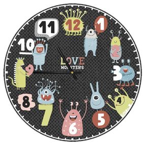 Годинники настінні круглі Love monsters 36 см (CHR_P_20A004)