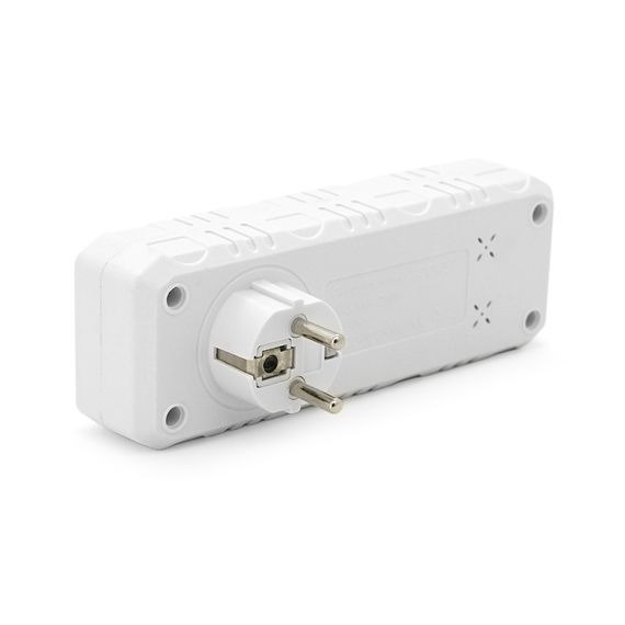 Розетка трійник із заземленням F102-White, 2 розетки+3USB(1А), 2500W, 10A | Зображення 3