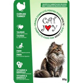 Cat Joy з індичкою в соусі, 85 г, пауч,  24шт/уп, ціна за шт.