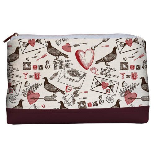Косметичка дорожня жіноча Lovely Love you dove 26x15x8 см
