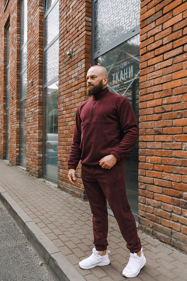 Костюм плюш бордо XL | Зображення 3