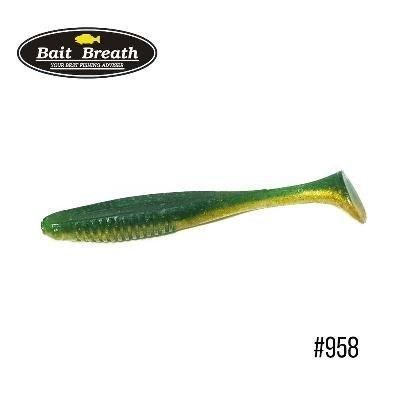 Силиконовая приманка, Съедобный силикон Bait Breath E.T.Shad 2,8" (8 шт) (958 Gold Green (2 tone color))