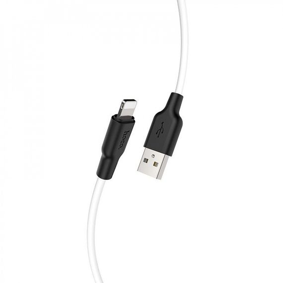 Кабель Hoco X21 Plus Silicone Lightning (1m) black/blue | Зображення 2