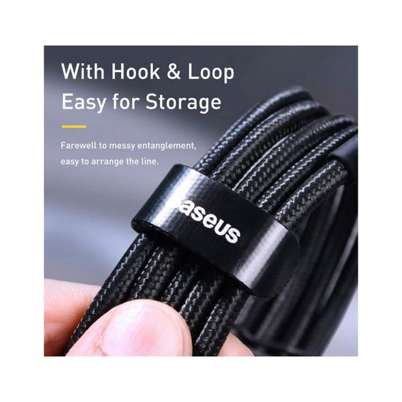 Дата кабель USB-C to USB-C 2.0m 100W 5A black-grey Baseus (CATKLF-ALG1) | Зображення 2