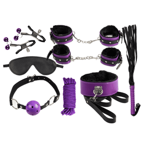 Набор БДСМ - Secret Play Secret Pleasure Collection Bondage Kit Фиолетово-черный