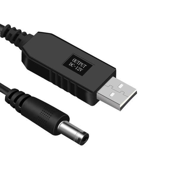 Кабель живлення роутера від повербанку, 12V, USB-DC / Шнур для WIFI роутера з перетворювачем напруги | Зображення 3