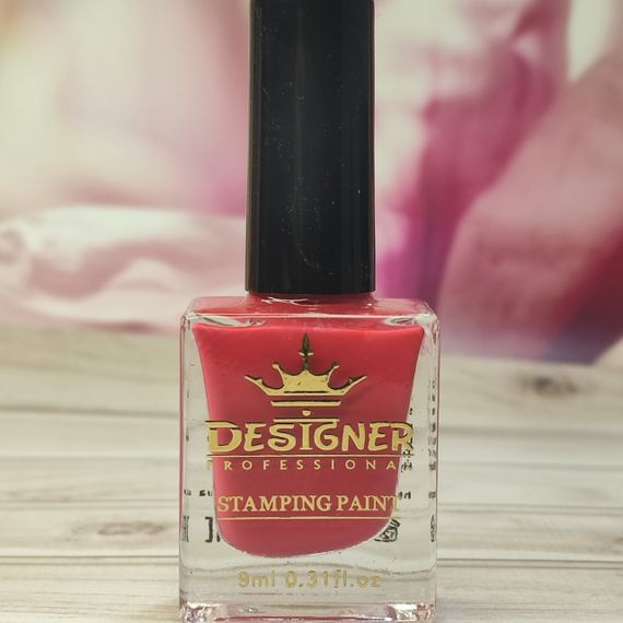 Лак-фарба Designer №04 (Коралова) Stamping Paint 9 мл | Зображення 3