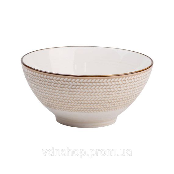 Тарелка глубокая фарфоровая круглая 20.5 см белая HP23385