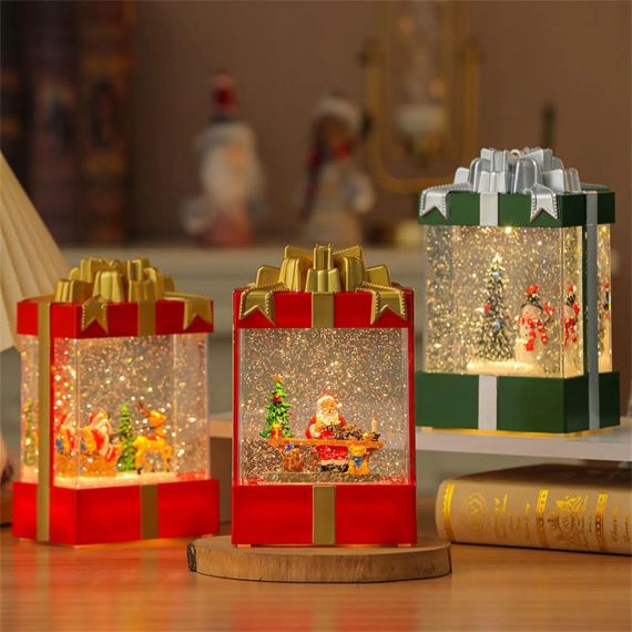 Декоративный светильник с эффектом снегопада, подсветкой и музыкой, Снеговик 803 | Зображення 4