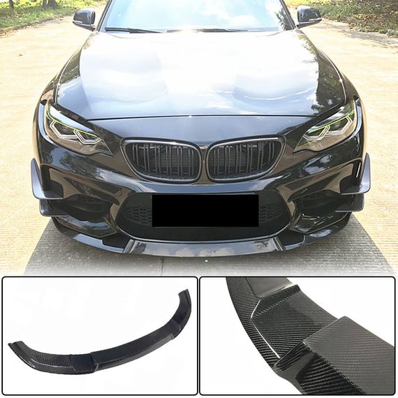 Накладка на передній бампер Lip V5 (для F87 M2, Карбон) для BMW 2 серія F22/23 2014-2021 рр | Зображення 5