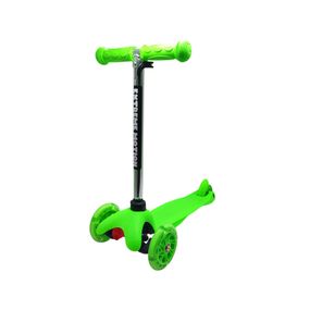 Самокат детский 3-х колесный  SC20101 светящиеся колеса Зеленый