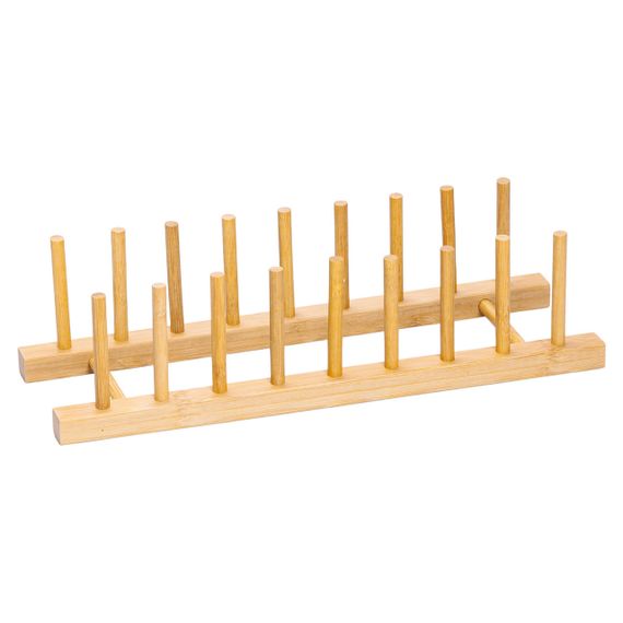 Підставка для тарілок та кришок дерев'яна на кухню 35×11×9 (см) HB-40-13 | Зображення 1