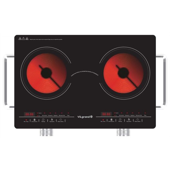 Варильна настільна плита ViLgrand VHP2052FR 2000 Вт, Плита електро для домашнього приготування MO-53 | Зображення 2