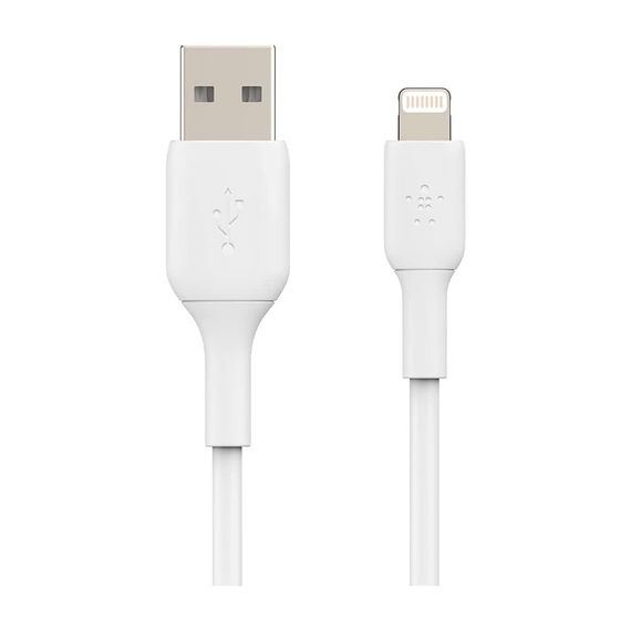 Дата кабель USB 2.0 AM to Lightning 1.0m 12W PVC (2 Pack) White Belkin (CAA001BT1MWH2PK) | Зображення 1