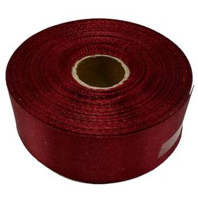Атласна стрічка для рукоділля АБ-324, 2,5 см х 23 м, бордо