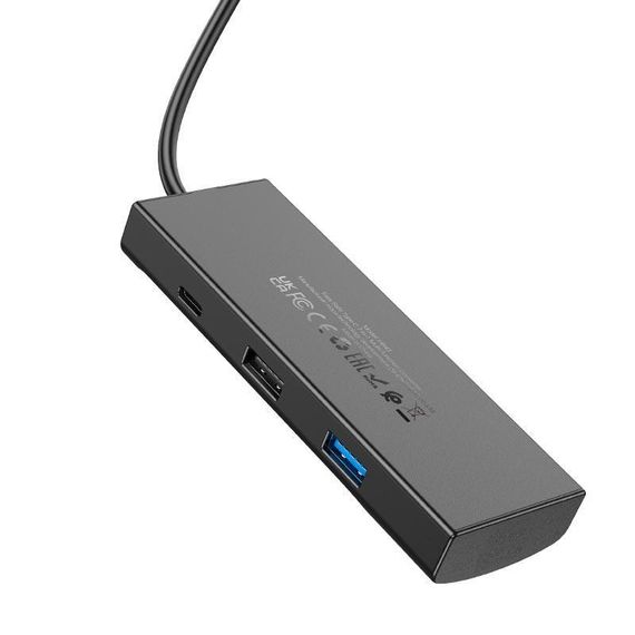 HUB адаптер HOCO HB43 PD, 100W, HDMI, SD, 2USB, Type-C, черный | Зображення 2