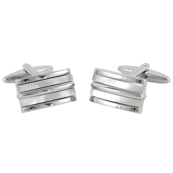 Запонки Lindenmann 275 з білим перламутром