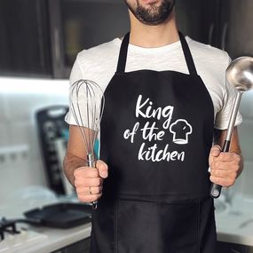 Фартук с надписью King of the kitchen (Король кухни) (FRT_19N005)