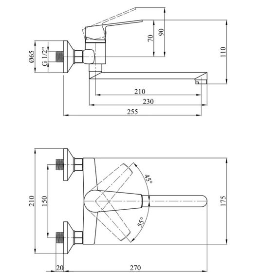 Змішувач для кухні Kroner KRM Oker - С040 (CV031473) | Зображення 1