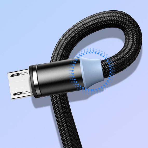Магнитный кабель Kaku KSC-306 USB - MicroUSB 1m - Black | Зображення 2