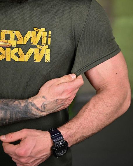Тактична потоотвідна футболка Двіжуй олива ПП7718 | Зображення 3