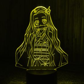 Акриловый светильник-ночник Незуко Камадо 3 желтый tty-n001370