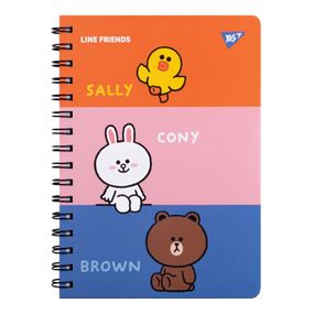 Блокнот YES А5 80 арк Line Friends (151770)