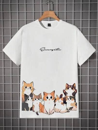 Футболка женская с принтом повседневная XL Белая