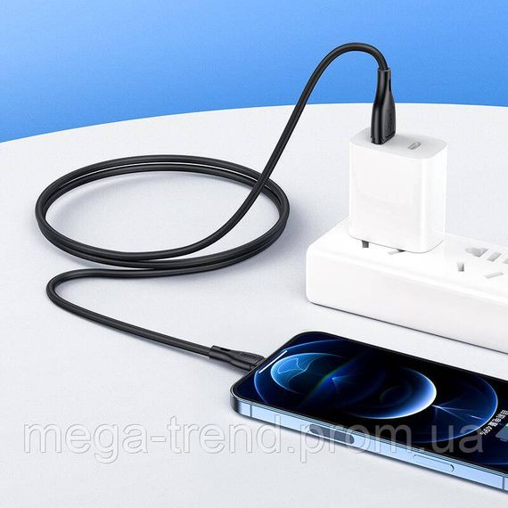 Кабель Hoco Lightning Ultimate silicone charging data cable X61 |1m, 2.4A| | Зображення 5