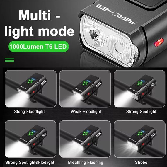 Фонарик T6 Led быстрозарядный встроеная аккумуляторная батарея | Зображення 7