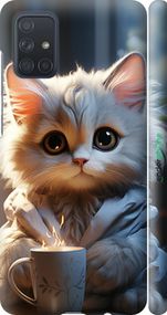 Чохол на Samsung Galaxy A71 2020 A715F Білий кіт "5646m-1826-2448"