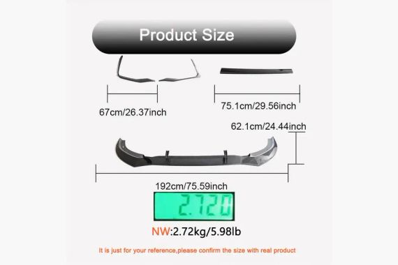 Накладка на передний бампер (2021-2025, Карбон) для Ауди Q8 2018- гг | Зображення 3