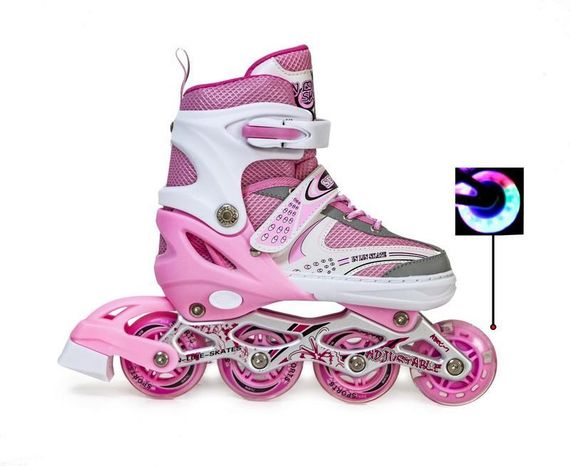 Роликовые коньки раздвижные Scale Sports с регулируемым размером M (34-38) Розовый | Зображення 1
