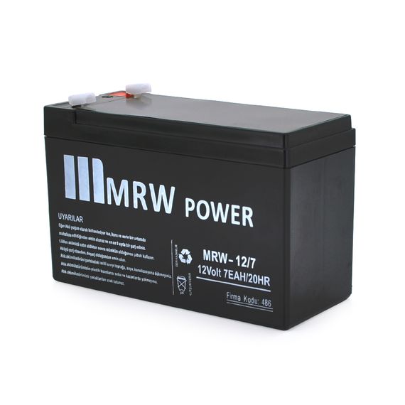 Акумуляторна батарея Mervesan MRW-12/7L 12 V 7Ah ( 150 x 65 x  95 (100) ) BLACK (1.65kg) Q8/672
