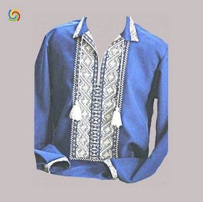 Рубашка Украинская вышиванка 20387 цвет синий размер L/XL