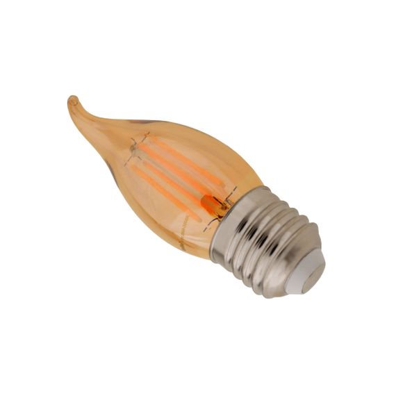 Лампа LED E27 6W WW C35-T COG (мат.золото) 220V | Зображення 1