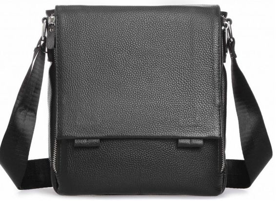 Чоловіча сумка з натуральної шкіри Tiding Bag чорна | Зображення 1