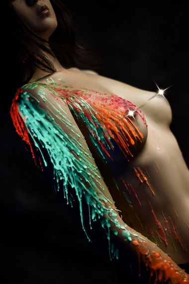 Свічка воскова Art of Sex size M 15 см низькотемпературна, люмінесцентна Помаранчева | Зображення 3