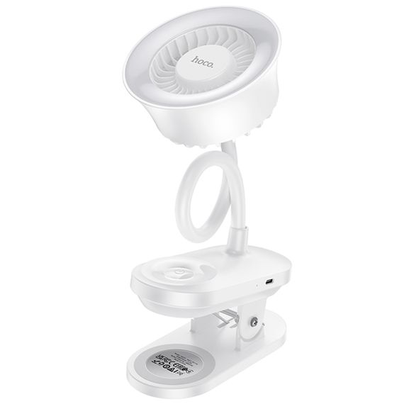 Портативний вентилятор Hoco HX610 handheld folding fan 1800 mAh White | Зображення 5